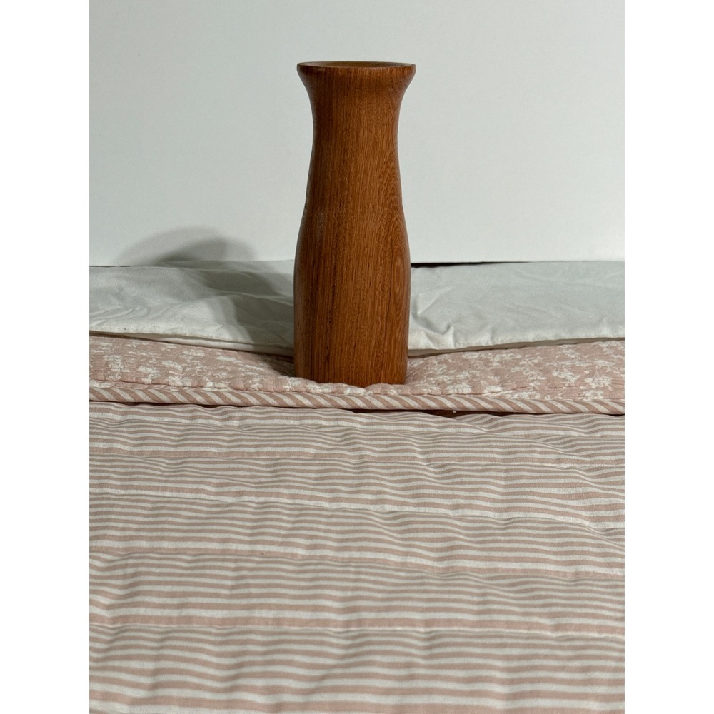 Don Prevatt Hand Crafted Wooden Bud Vase Mid Century Modern Artisan Decor 8.5"